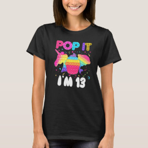Jag är 13 på födelsedagen och det färgstarka enmaj t shirt