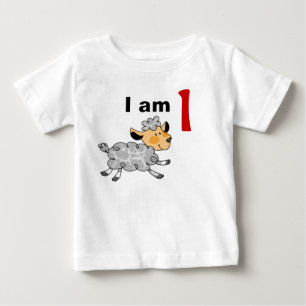 Jag är 1 år gammal idag (sött, litet lamm) t shirt