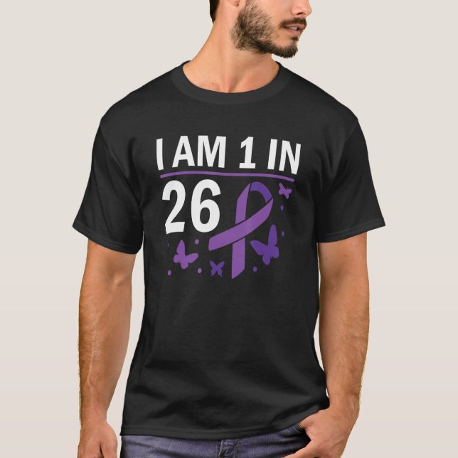 Jag är 1 av 26 patienter med epilepsi t shirt (Framsida)