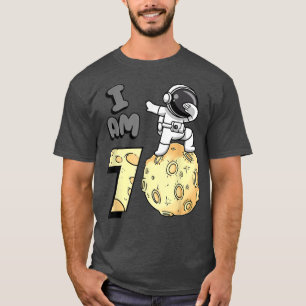 Jag är 1 Space Astronaut Kid Måne Walker 1st Birth T Shirt