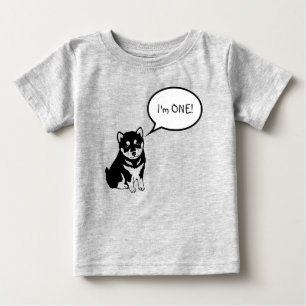 Jag är 1 Tal Bubble 2 Orange Baby Tee Shirt