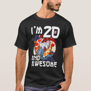 Jag är 20 och Fantastisk japansk karp Koi Fish Bir T Shirt
