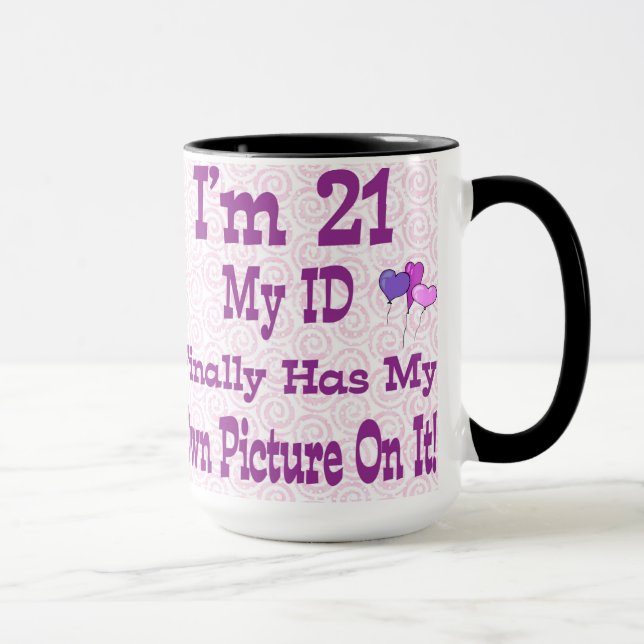 Jag är 21 ID-mugg Mugg (Höger)