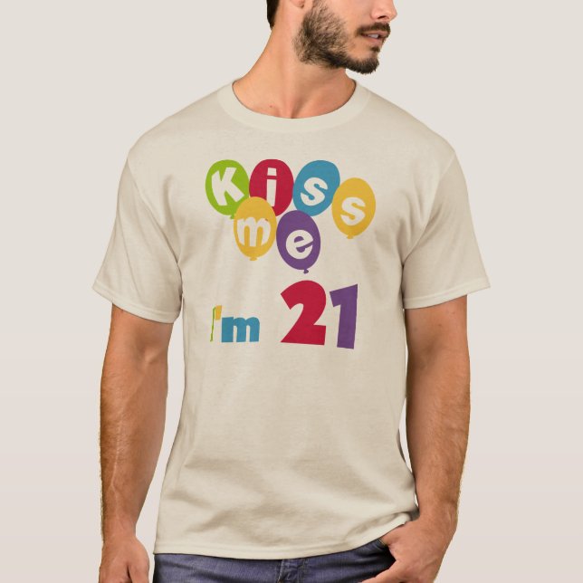 Jag är 21 på födelsedagen T-shirts och presenter. (Framsida)
