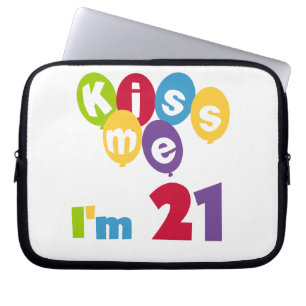 Jag är 21 på födelsedagen T-shirts och presenter. Laptop Sleeve
