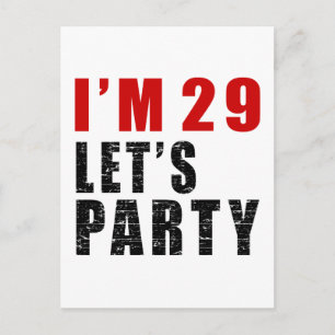 Jag är 29 Låt oss Party Inbjudan Vykort