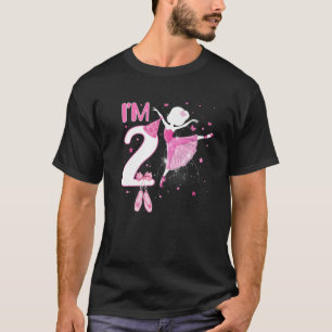 Jag är 2:a födelsedagen Ballerina Girls Ballet D T Shirt