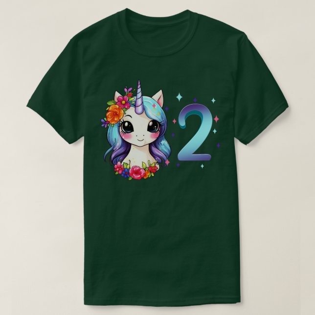 Jag är 2 år med enmajsflicka, 2 år gammal 1 t shirt (Design framsida)