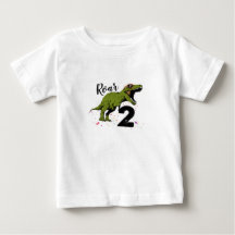 Jag är 2 Dinosaurie Födelsedags Småbarn T-Shirt – 