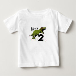 Jag är 2 Dinosaurie Födelsedags Småbarn T-Shirt – 