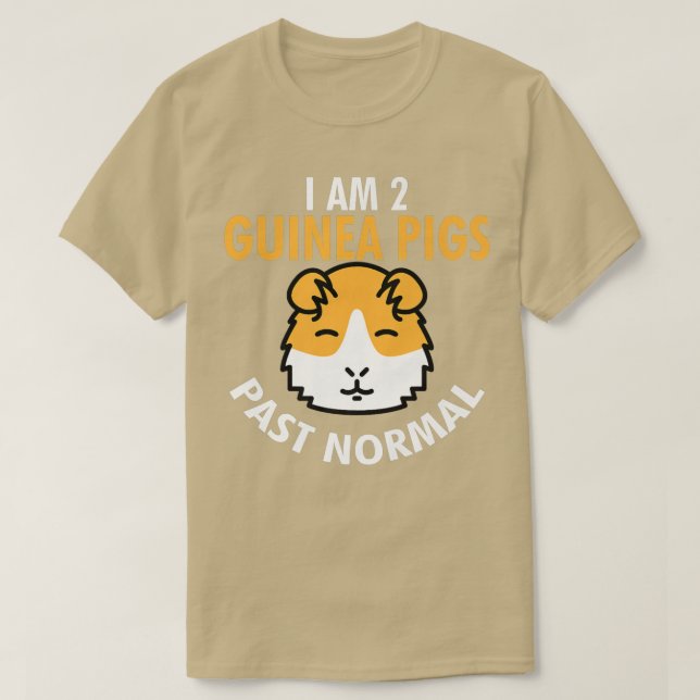 Jag är 2 Guinea Grisar tidigare Normal Funny Guine T Shirt (Design framsida)