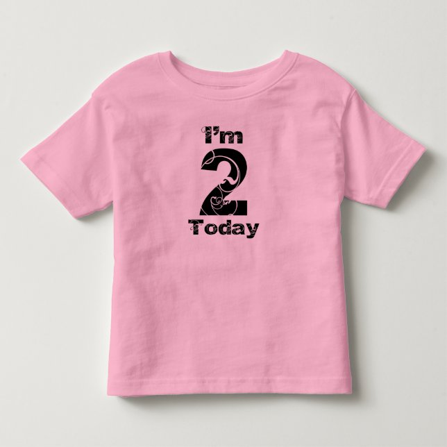 Jag är 2 idag Girls Birthday Shirt Tröja (Framsida)