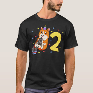 Jag är 2 med hamster barns födelsedag 2 år gammal t shirt