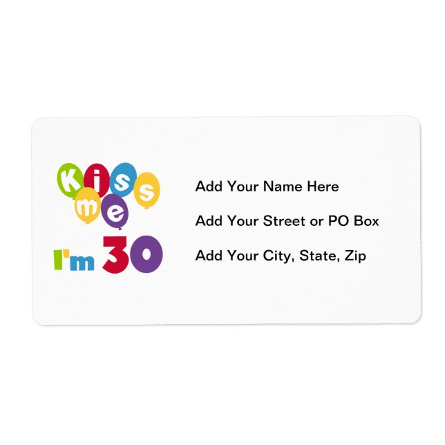 Jag är 30 på födelsedagen T-shirts och presenter. Fraktsedel (Framsidan)