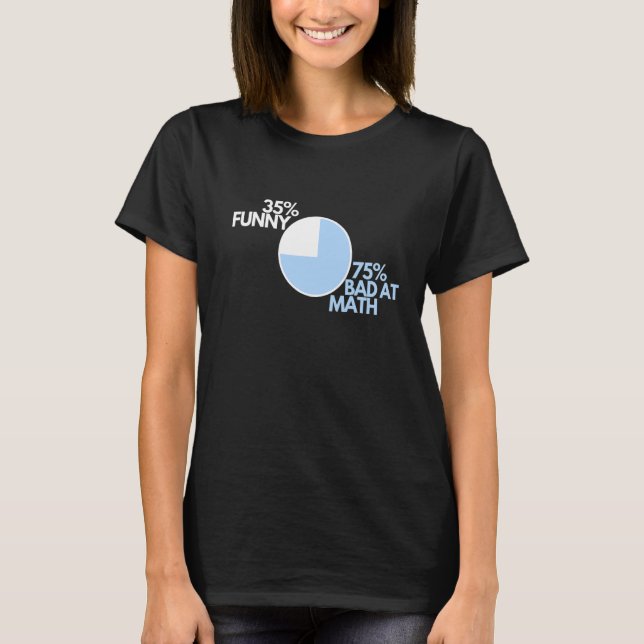 Jag är 35 och 75 illa vid matematik t shirt (Framsida)