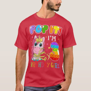 Jag är 3 år gammal 3:e födelsedagen Unicorn Girls  T Shirt