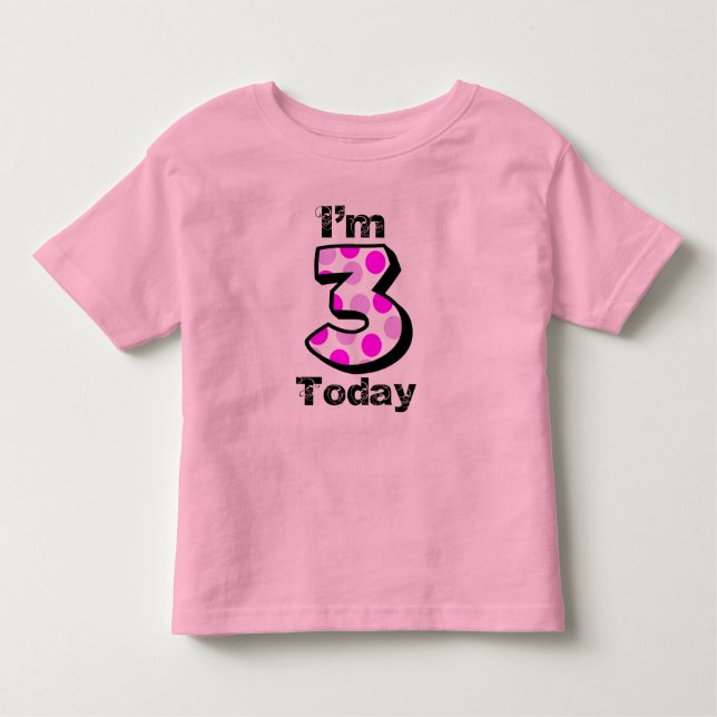 Jag är 3 idag Girls Birthday Shirt Tröja (Framsida)