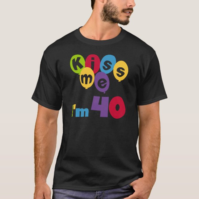 Jag är 40 på födelsedagen T-shirts och presenter. (Framsida)