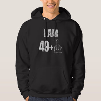 Jag är 49+ Mitten Finger, 50:e födelsedagen Hoodie