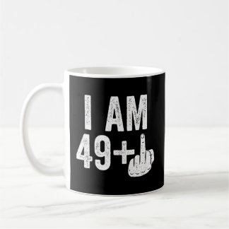 Jag är 49 plus Mitten Finger 50:e Kaffemugg