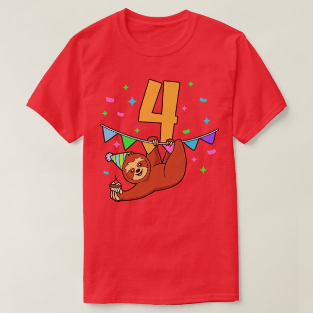 Jag är 4 år gammal med barns födelsedag 4 år t shirt (Design framsida)