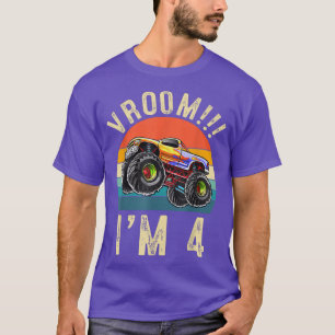 Jag är 4 år gammal Vroom 4e födelsedagen Party Las T Shirt