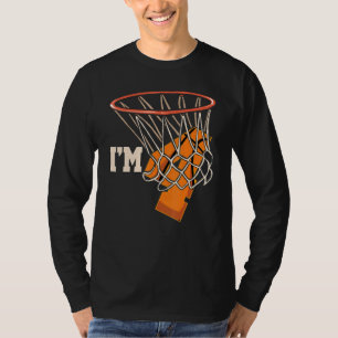 Jag är 4 Basketball Theme Födelsedagsfest Firande T Shirt