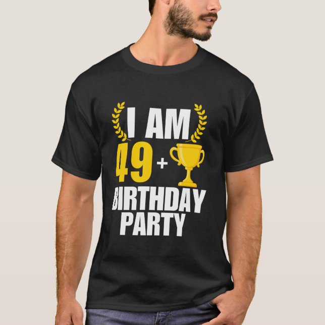 Jag är 50 Födelsedagsfester B dag 50:e 50-årsjubil T Shirt (Framsida)