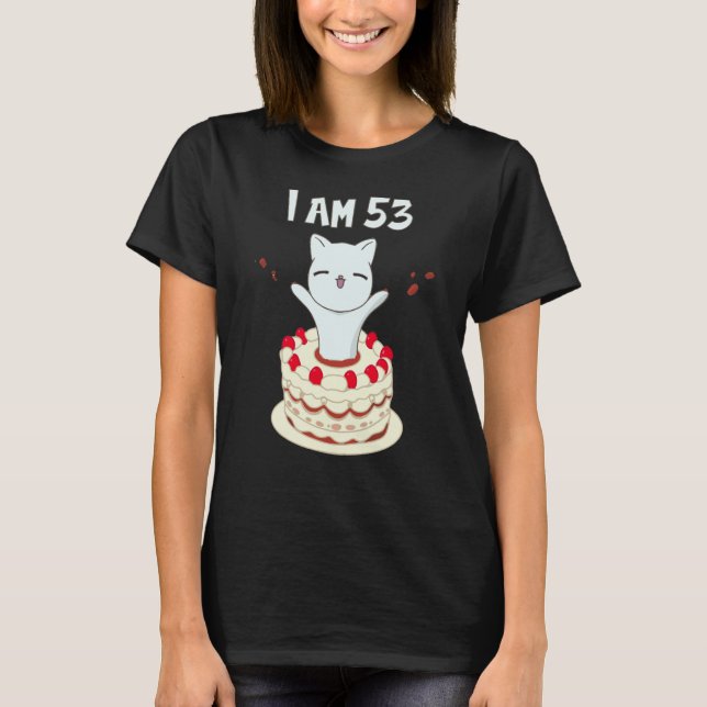 Jag är 53 kattunge med födelsedagskalas t shirt (Framsida)