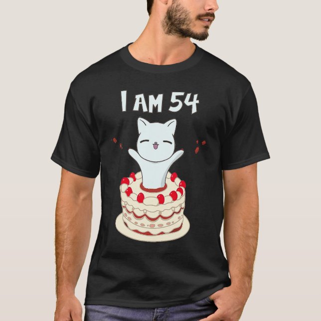 Jag är 54 kattunge med födelsedagskalas t shirt (Framsida)