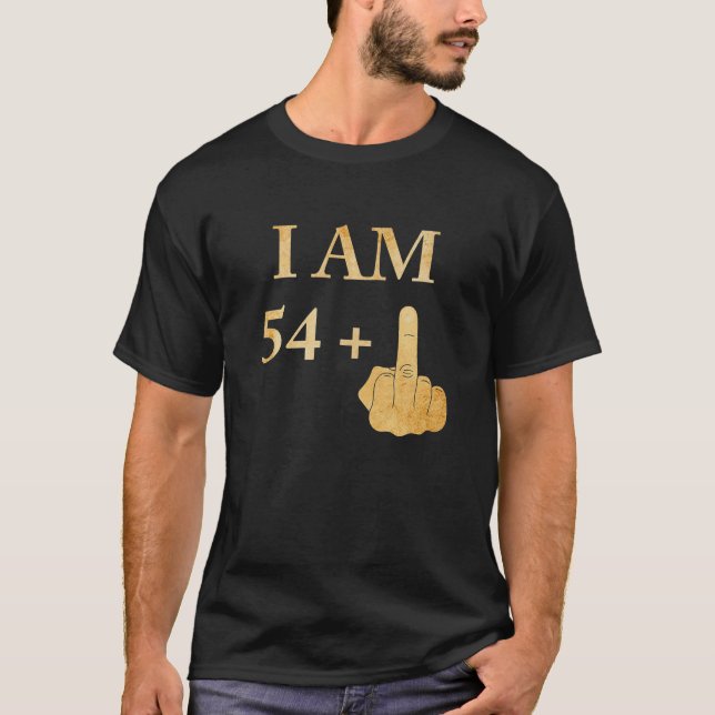 Jag är 54 plus 1 ynka 55:e födelsedagen 1965 1966 t shirt (Framsida)
