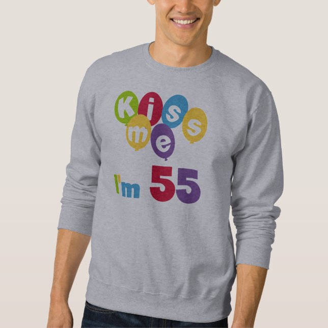 Jag är 55 på födelsedagen Tshirts och presenter. Lång Ärmad Tröja (Framsida)