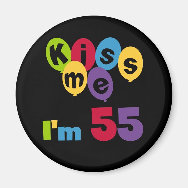 Jag är 55 på födelsedagen Tshirts och presenter. Magnet (Framsidan)