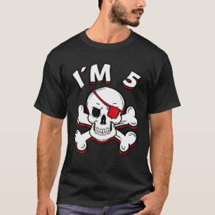 Jag är 5 år gammal födelsedagsfirande 5:e dagen Pi T Shirt