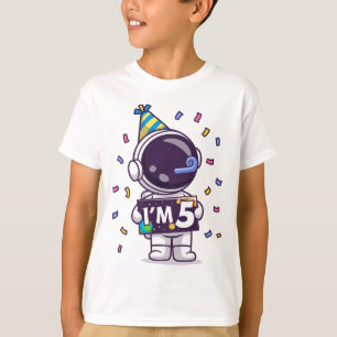Jag är 5 Astronaut Birthday T Shirt