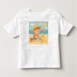Jag är 5! - Birthday Beach T-Shirt för barn
