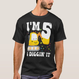 Jag är 5 och delar upp det 5:e födelsedagsbygget E T Shirt