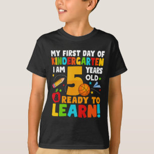 Jag är 5 Redon att lära mig min första dag av skol T Shirt