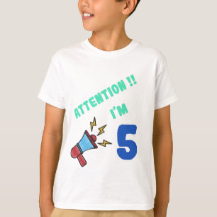 Jag är 5-skjortor för 5-årsbarn t shirt