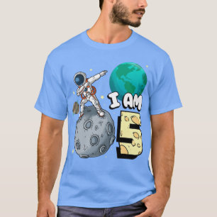 Jag är 5 Space Astronaut Kid Måne Walker 5th Birth T Shirt
