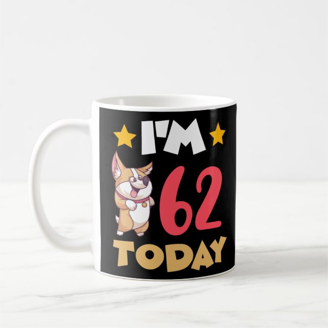 Jag är 62 idag kaffemugg (Vänster)