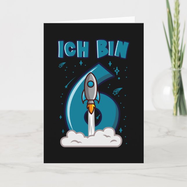 JAG ÄR 6 ÅR GAMLA 6e födelsedag Kort (Framsida)