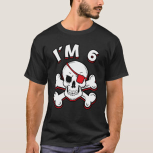 Jag är 6 år gammal födelsedagsfirande 6e Bday Pira T Shirt
