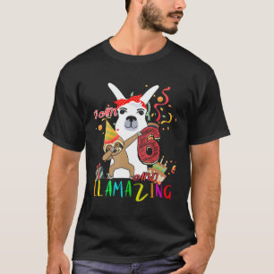 Jag är 6 år gammal och lamazing 6e Sloth Llama Dab T Shirt