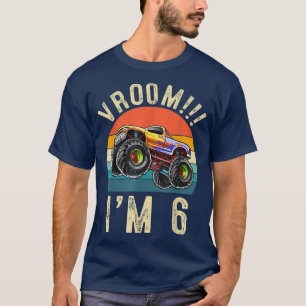 Jag är 6 år gammal Vroom Födelsedagsfest Lastbil-b T Shirt