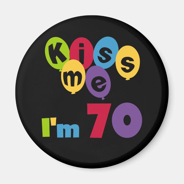 Jag är 70 på födelsedagen T-shirts och presenter. Magnet (Framsidan)