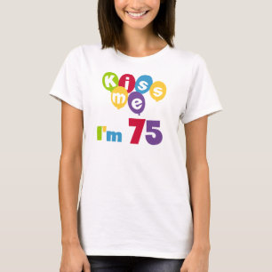 Jag är 75 på födelsedagen T-shirts och presenter.