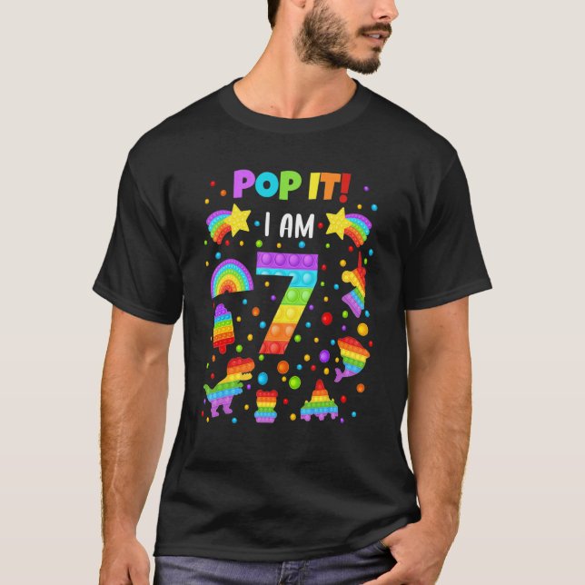 Jag är 7 år gammal 7:e-barnflicka Unico T Shirt (Framsida)