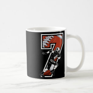 Jag är 7 år gammal fotbollsspelare 7-årsdag pojkar kaffemugg