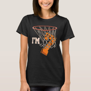 Jag är 7 Basketball Theme Födelsedagsfest Firande T Shirt